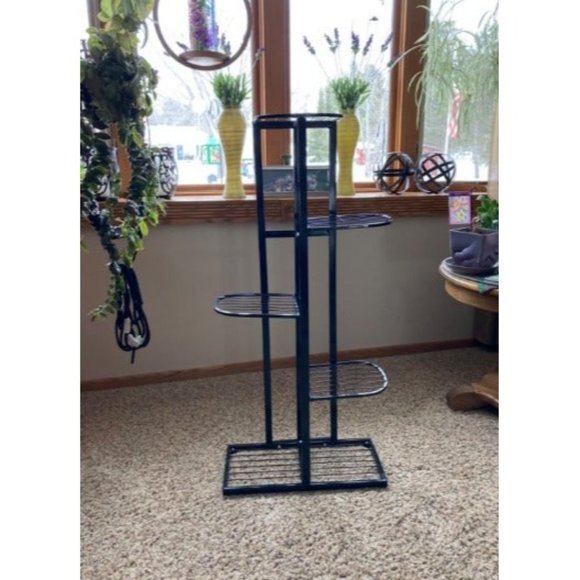 Tall Plant Stand for Indoor Plants, 5 Tier Metal Outdoor Corner Plant Shelf - Picture 1 of 2